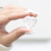 You Rock Clear Quartz Crystal Heart in a Bag - Image 5