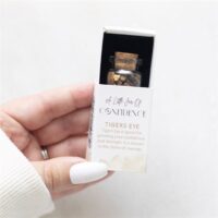 Jar of Confidence Tiger's Eye Crystal in a Matchbox - Image 4