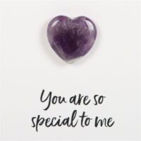 Special To Me Amethyst Crystal Heart Greeting Card - Image 2