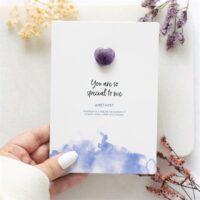 Special To Me Amethyst Crystal Heart Greeting Card - Image 4