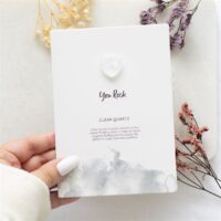 You Rock Clear Quartz Crystal Heart Greeting Card - Image 4