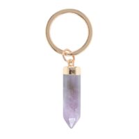 Amethyst Semi Precious Crystal Keyring - Image 3