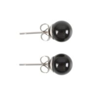 Black Agate Semi Precious Crystal Earrings - Image 3
