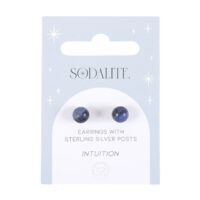 Sodalite Semi Precious Crystal Earrings