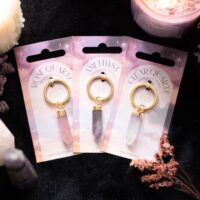 Clear Quartz Semi Precious Crystal Keyring - Image 5