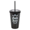 Goth Juice Plastic Tumbler with Straw
