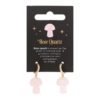 Rose Quartz Crystal Mushroom Earrings