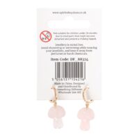 Rose Quartz Crystal Mushroom Earrings - Image 2