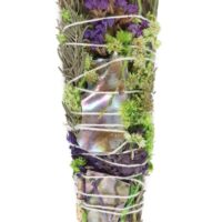 6in Ritual Wand Smudge Stick with Rosemary, Lavender and Abalone - Image 2