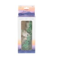 6in Ritual Wand Smudge Stick with White Sage, Abalone and Quartz - Image 4