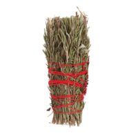 6in Ritual Wand Smudge Stick with Rosemary and Red Flowers - Image 2