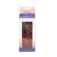 6in Ritual Wand Smudge Stick with Rosemary and Red Flowers - Image 3