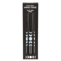 Set of 3 Black Magic Moon Phase Taper Candles - Image 2