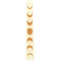 Set of 3 Off White Moon Phases Taper Dinner Candles - Image 4
