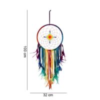Chakra Multicoloured Dreamcatcher with Diamond Centre - Image 2