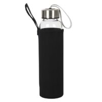 Clear Quartz Energising Glass Water Bottle - Image 4