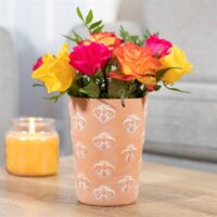 Large Terracotta Bee Pattern Plant Pot - Image 2