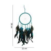 Turquoise Peacock Feather Dreamcatcher - Image 2
