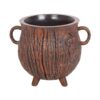 Pentagram Bark Effect Resin Cauldron Plant Pot - Image 3