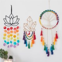 100cm Rainbow Beaded Tree of Life Dreamcatcher - Image 3