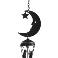 Black Crescent Moon Cutout Windchime - Image 2