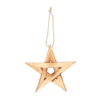 Hanging Wooden Pentagram Decoration - Image 2