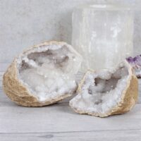 Medium White Quartz Geode - Image 3