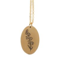 July Larkspur Birth Flower Necklace Card - Image 3