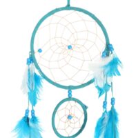 Teal Double Dreamcatcher with Tassels - Image 2