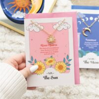 The Sun Celestial Rose Quartz Necklace Card - Image 5
