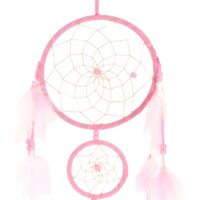 Light Pink Double Dreamcatcher with Tassels - Image 2