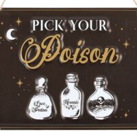 Pick Your Poison Hanging Metal Sign - Image 2